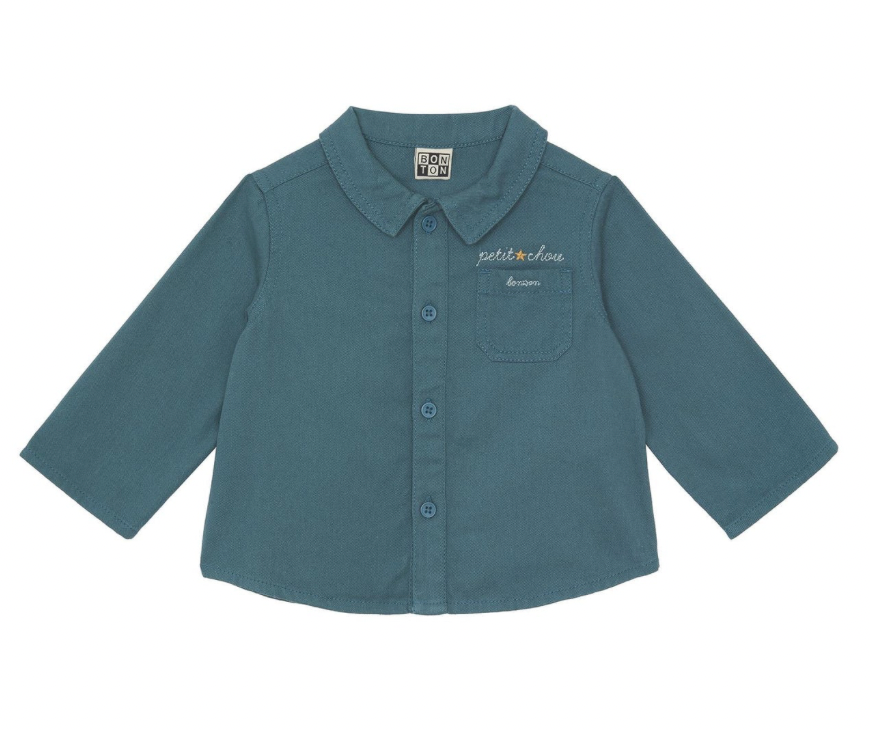 Baby boy green button down sale shirt