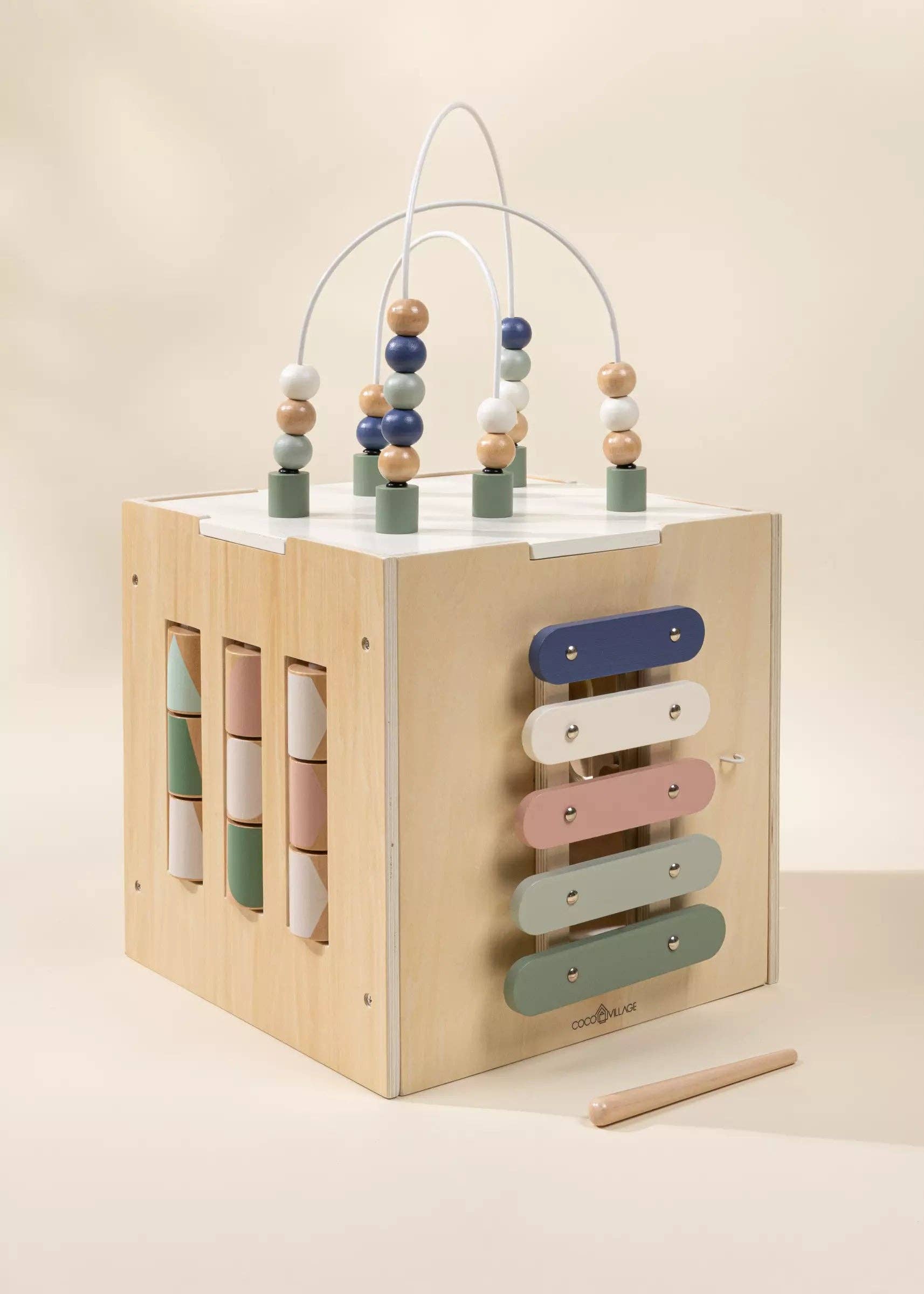 Wooden Activity Cube