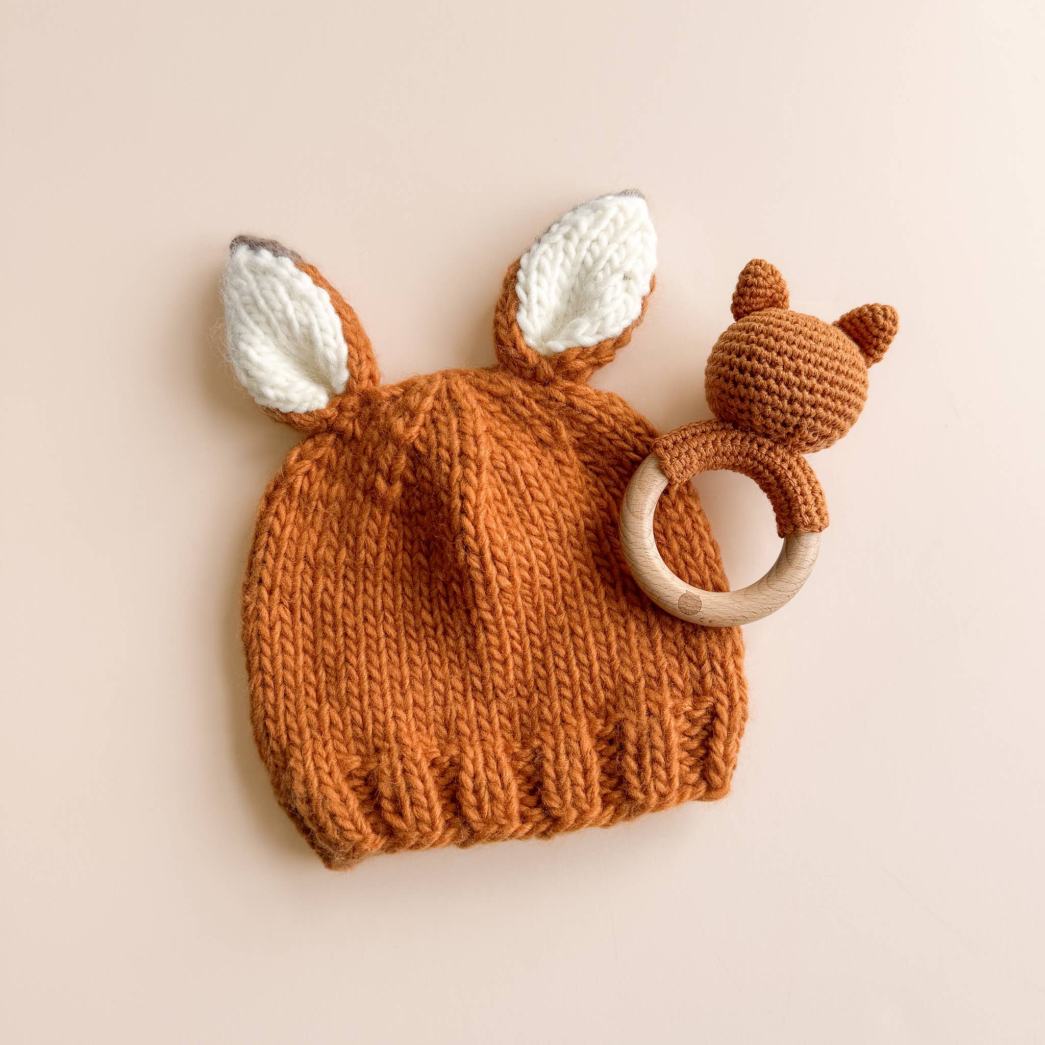 Cotton Rattle Teether Fox