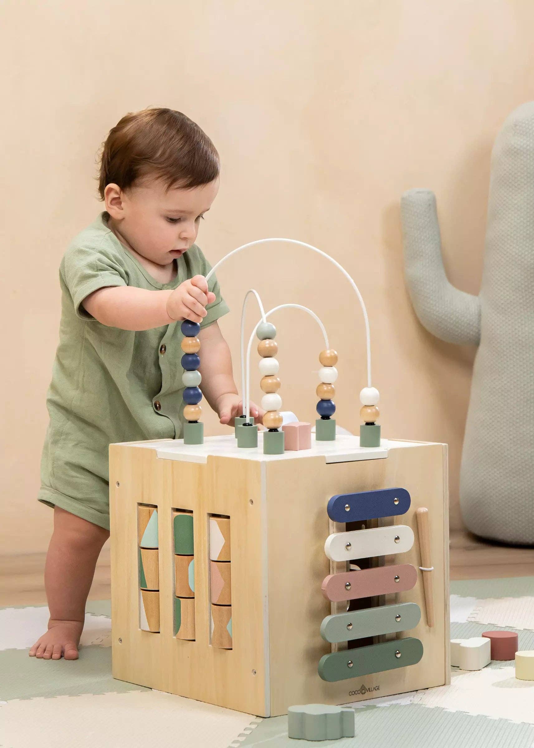 Wooden Activity Cube