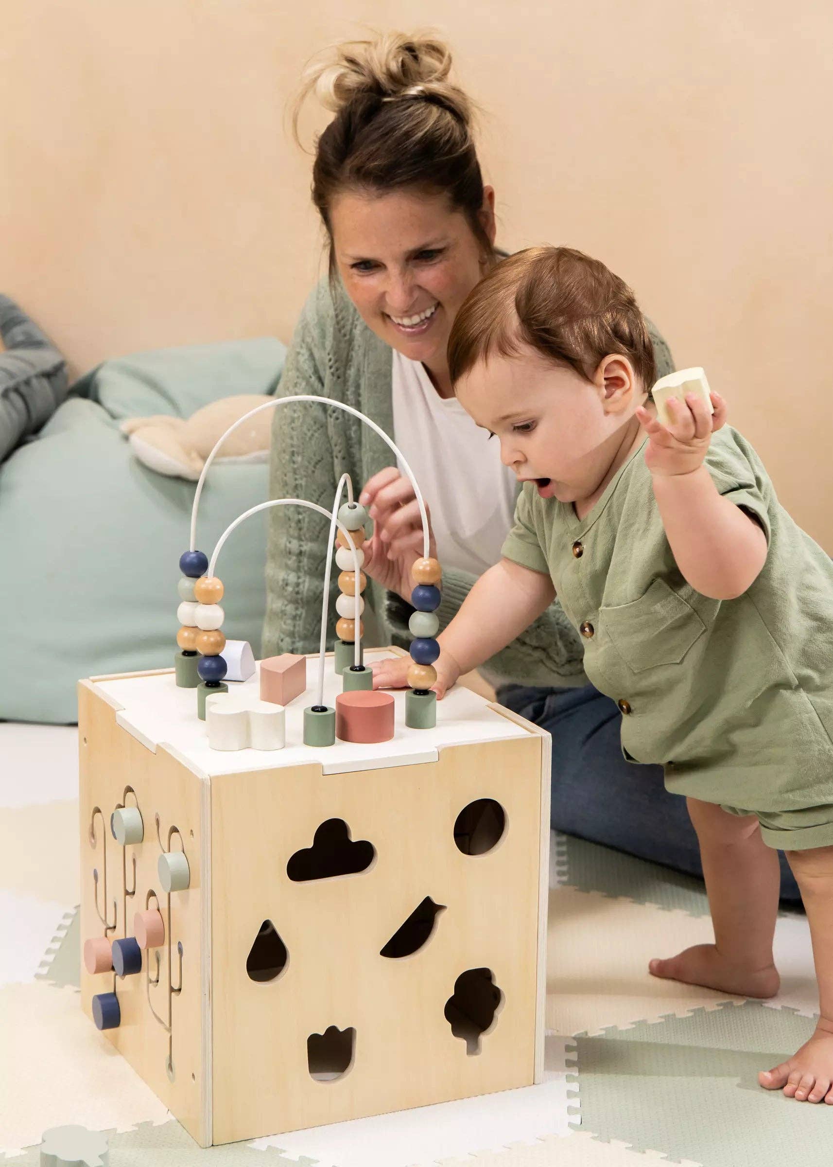 Wooden Activity Cube