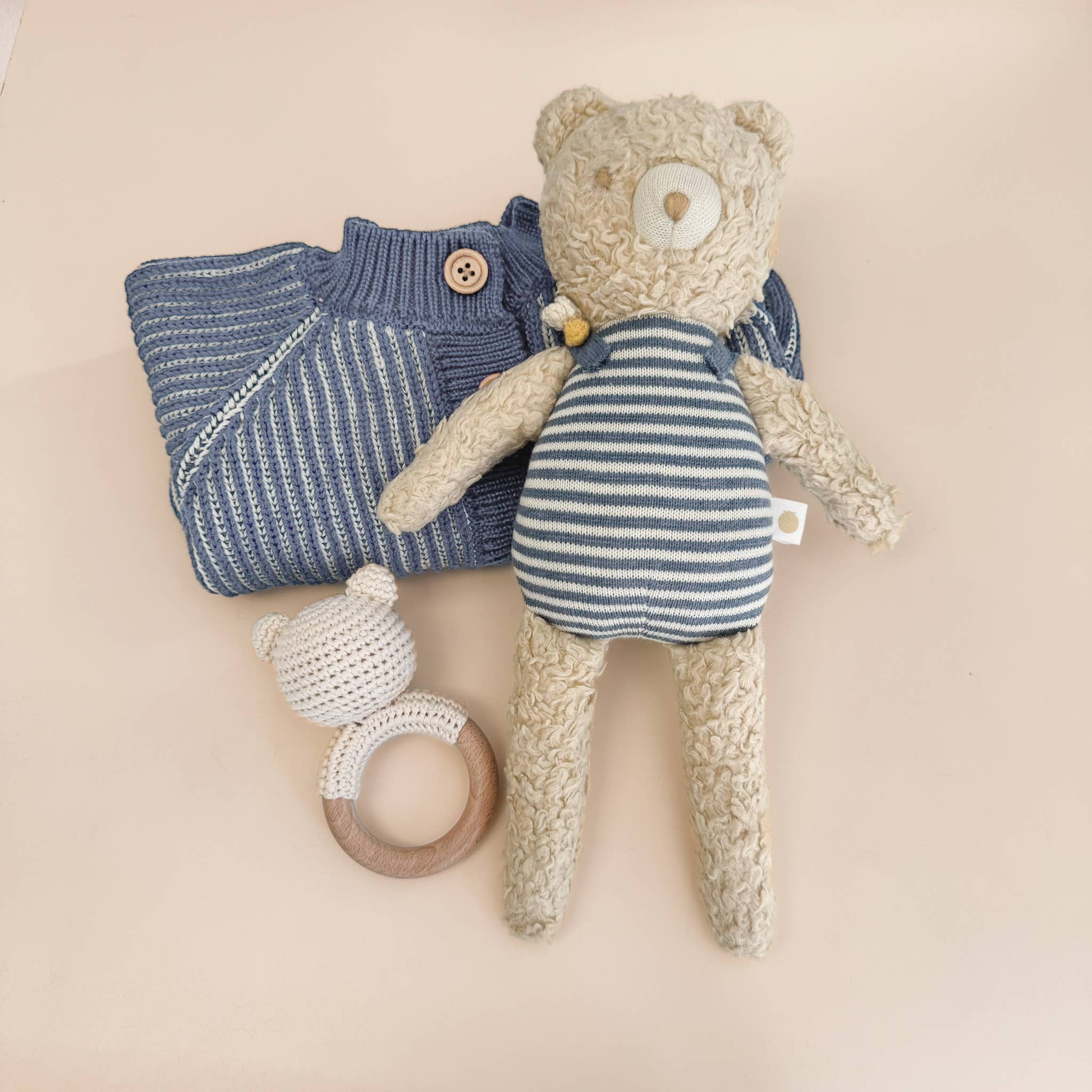 Cotton Rattle Teether Bear