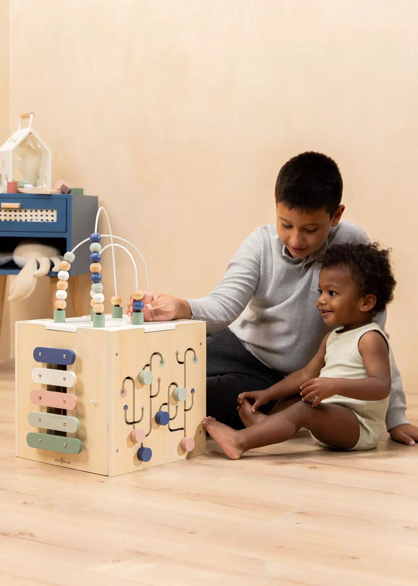 Wooden Activity Cube