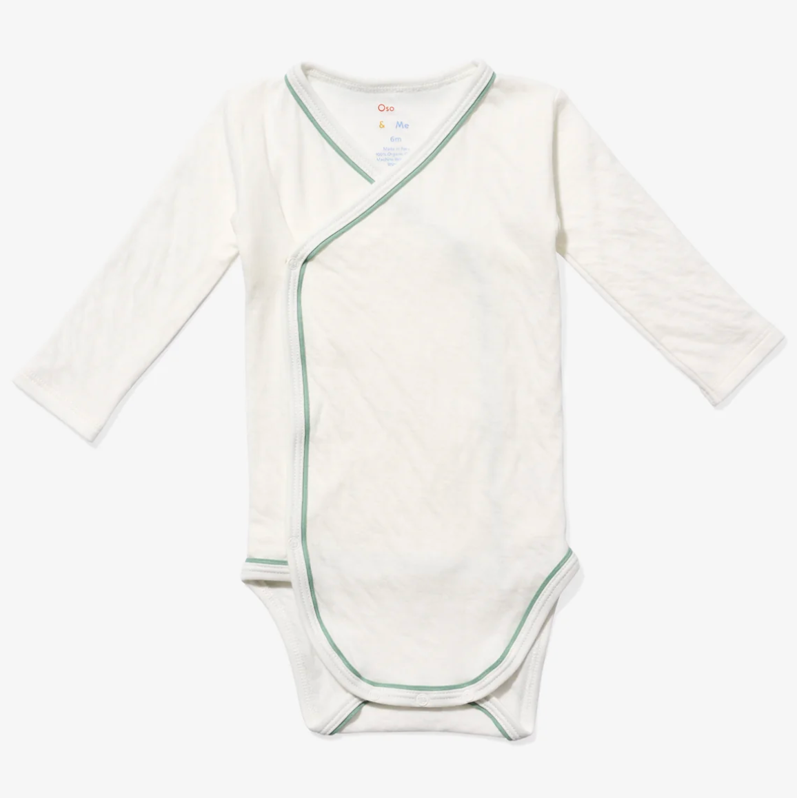 Oso and Me Crossbody Onesie - Seafoam Piping
