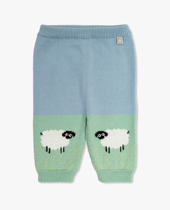 Stella Baby Knit Pants with Sheep Intarsia