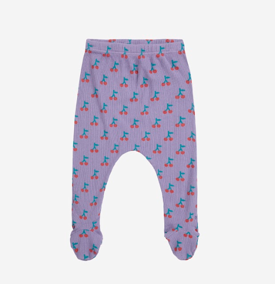 Bobo Choses Baby Cherry All Over Footie Leggings