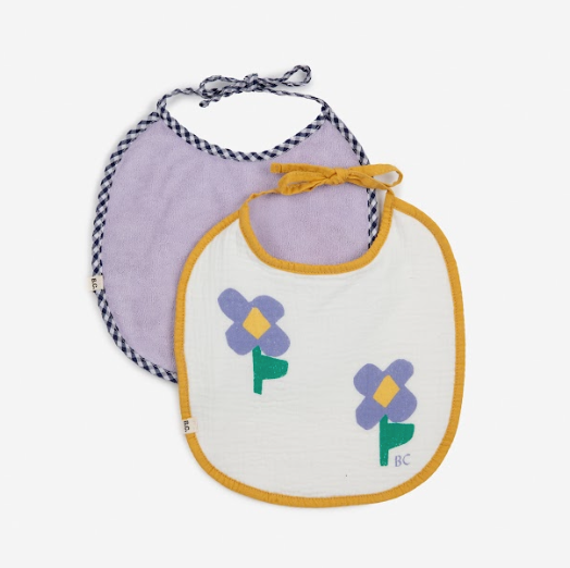 Bobo Choses Baby Pansy Flower Bib Set