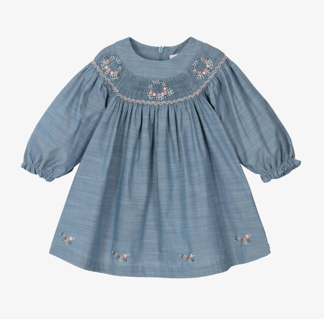 Tartine et Chocolat Blue Smocked Dress