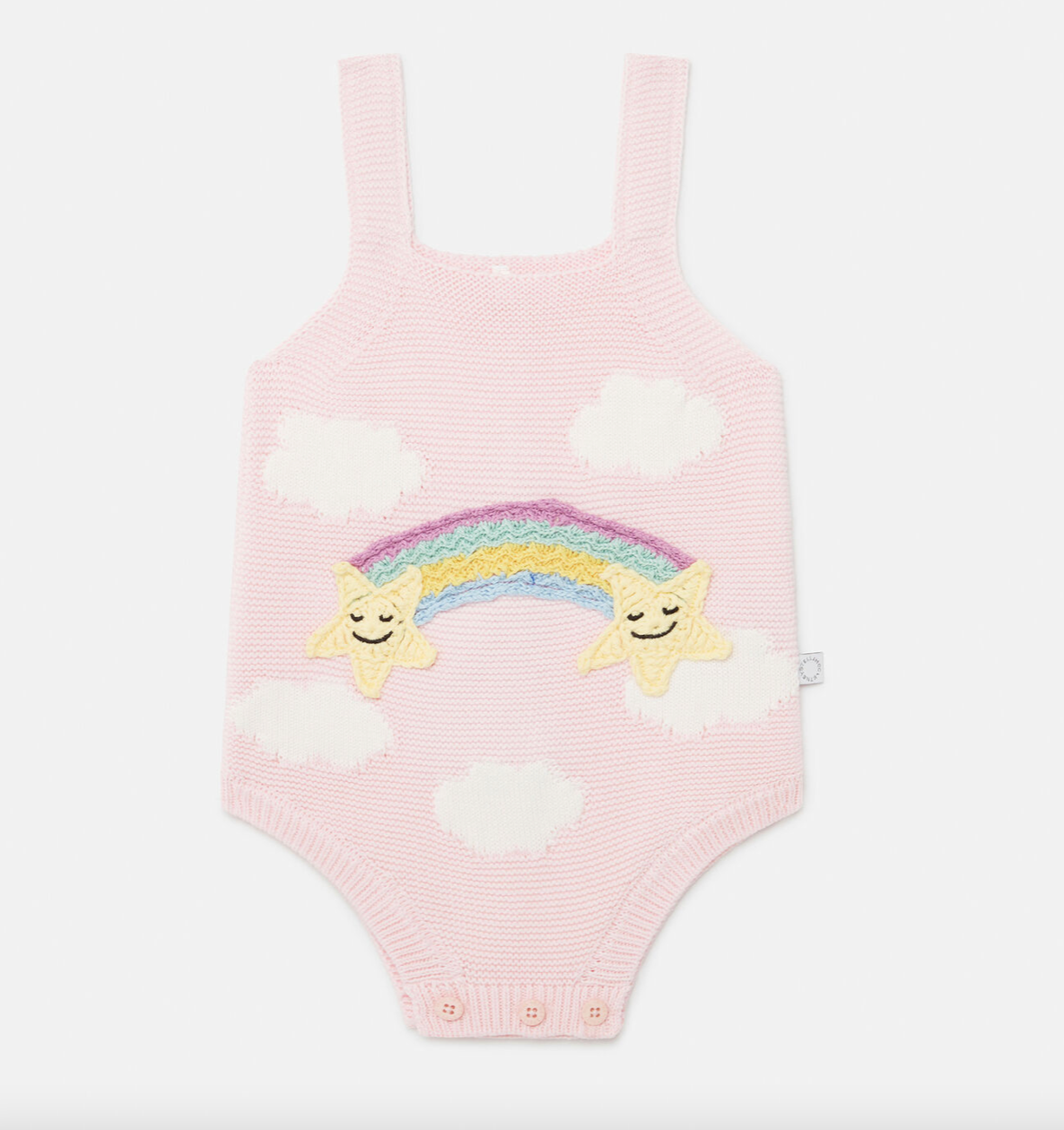 Stella Baby Girl Knit Body with Crochet Rainbow Stars