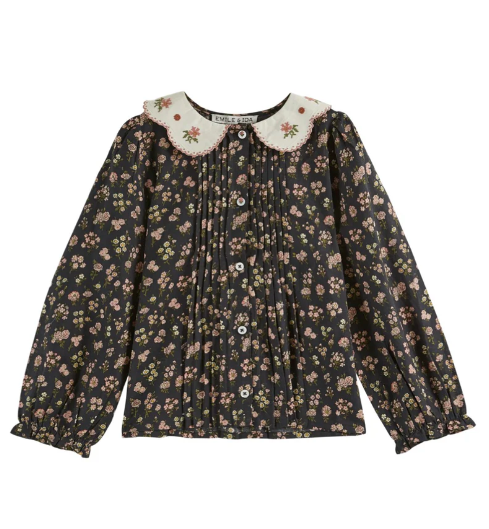 Emile Et Ida Baby Blouse Col Brodee