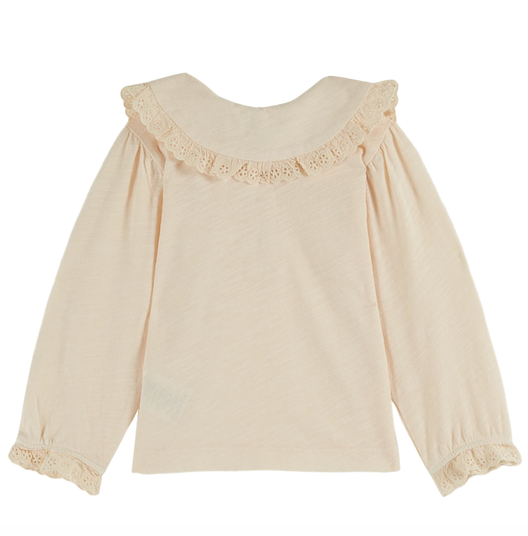 Emile Et Ida Baby Blouse Jersey Flamme Brodee