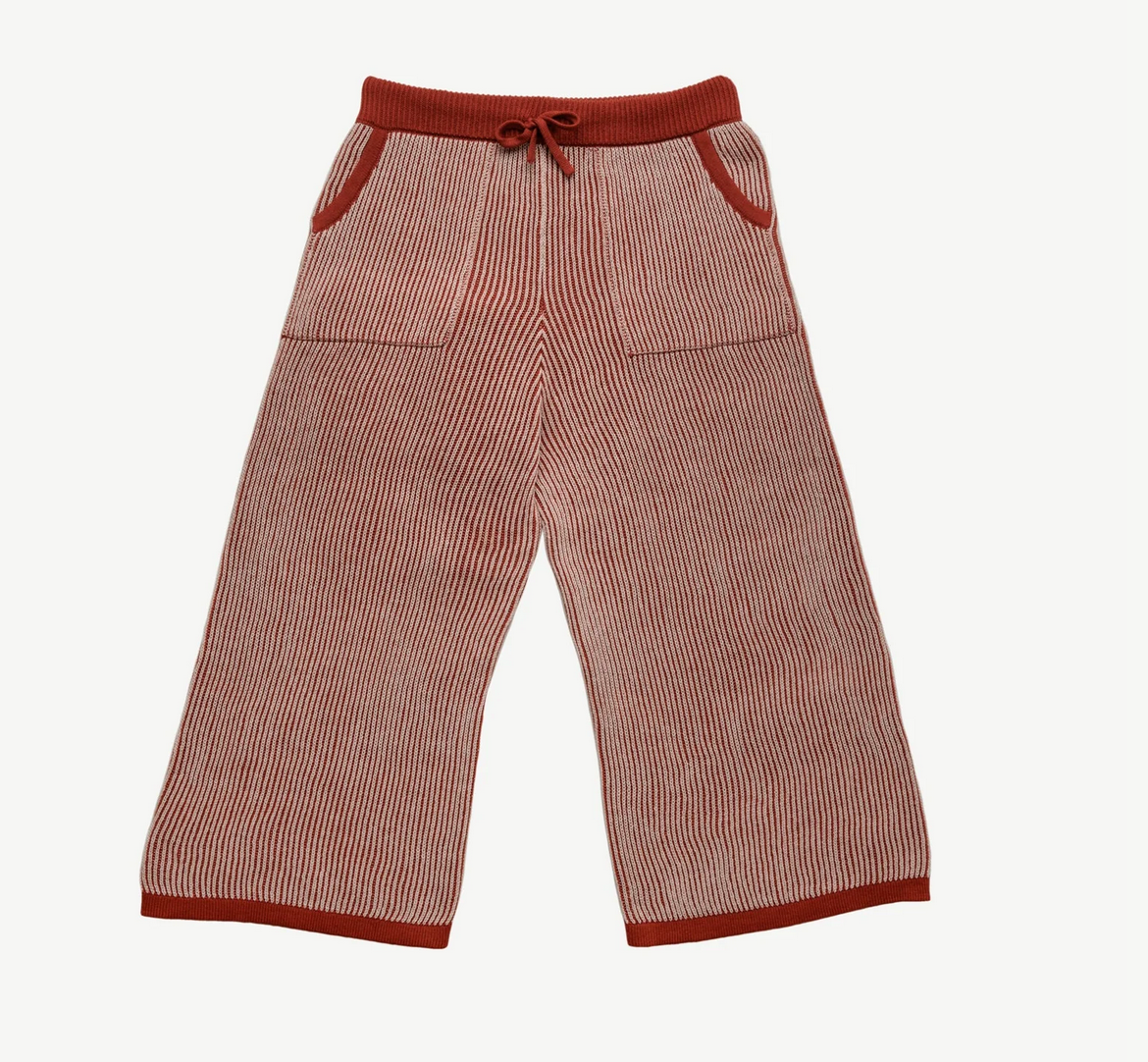 Red Caribou Knit Baggy Pants