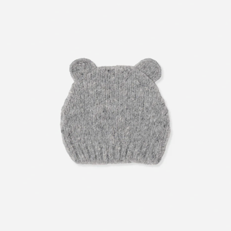 My Little Cozmo Flecked Tricot Baby Beanie - Grey