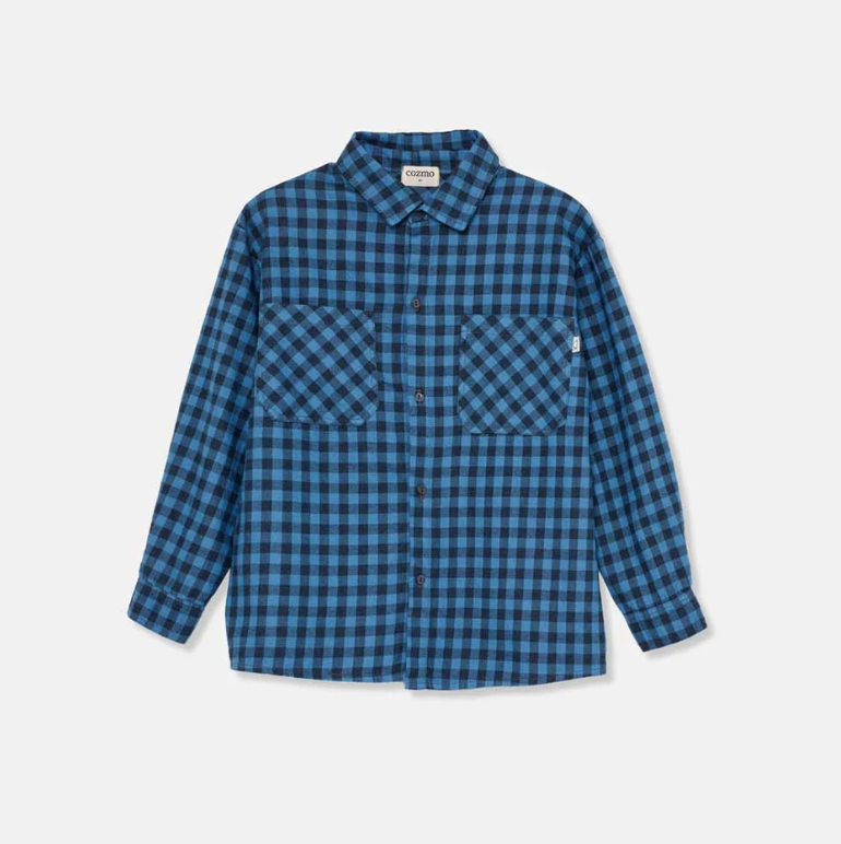 My Little Cozmo Gingham Shirt - Blue