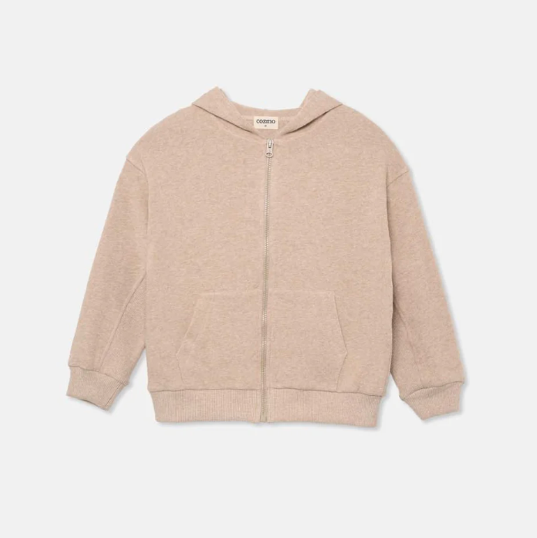 My Little Cozmo Soft Knit Hooded Jacket - Beige