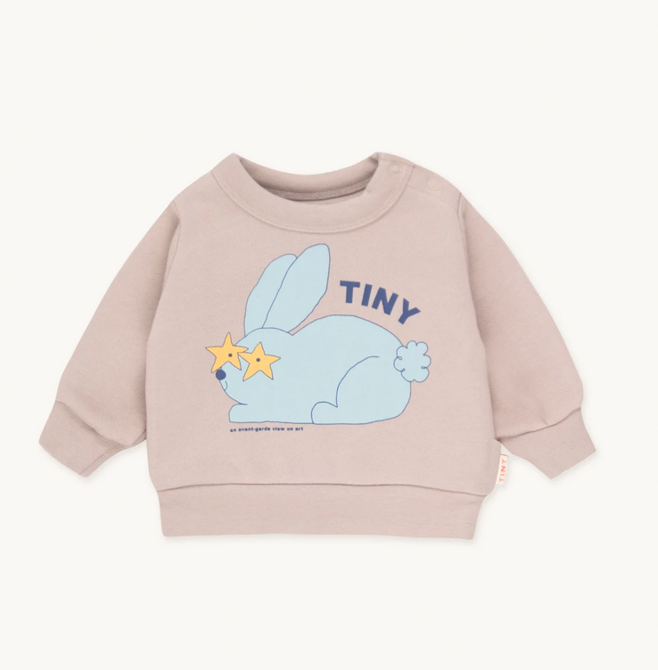 TinyCottons Rabbit Baby Sweatshirt - Taupe