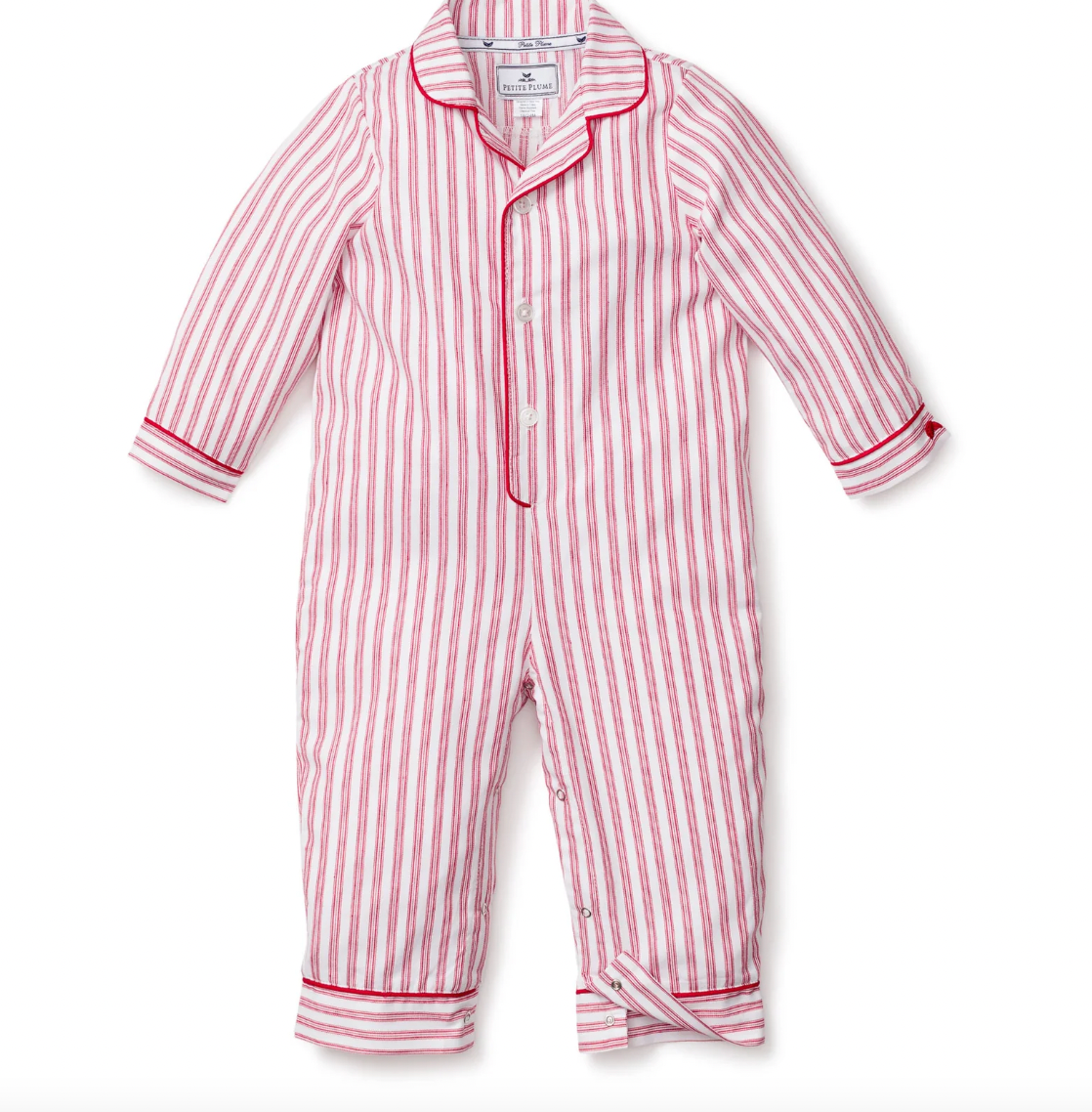 Petite Plume Baby Twill Romper Antique Red