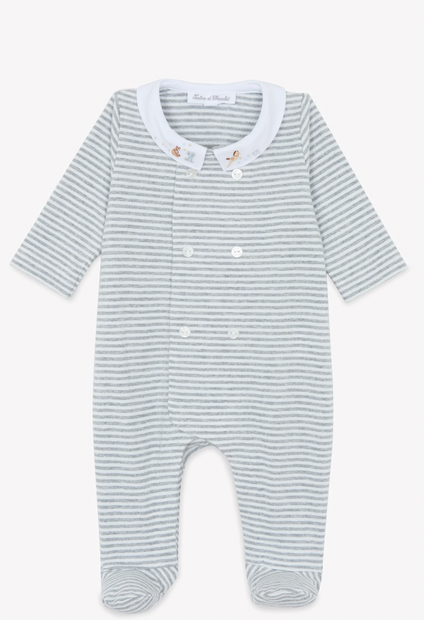 Tartine et Chocolat Pyjama Light Gray