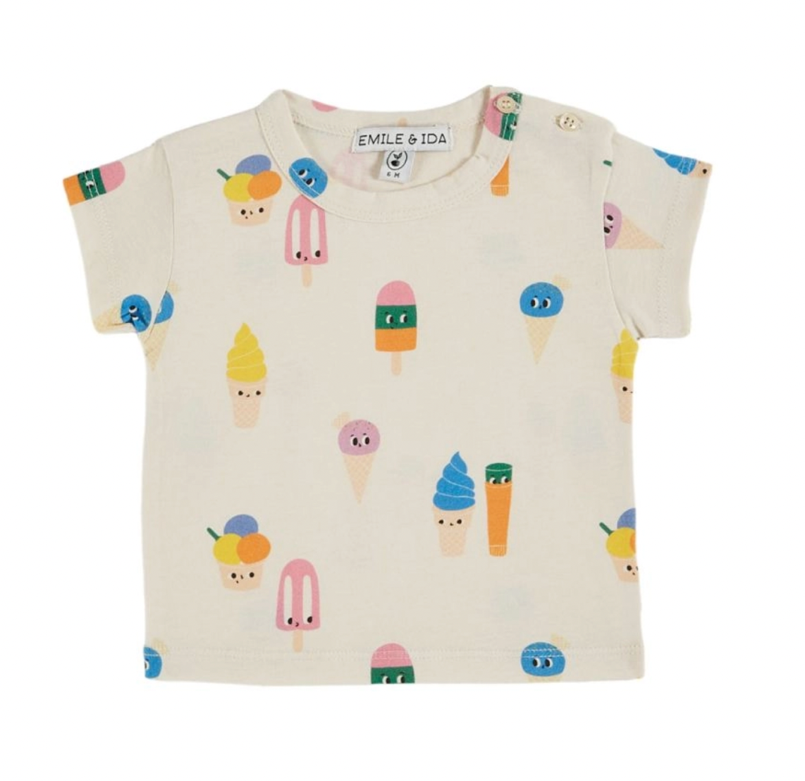 Emile Et Ida Ecru Ice Cream Tee