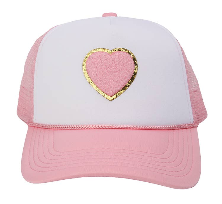 Chenille Heart Trucker Hat