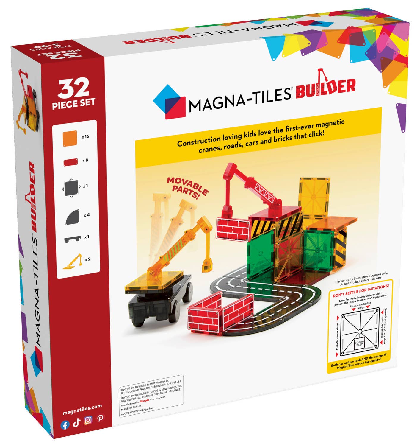 Magna-Tiles Builder 32-Piece Set